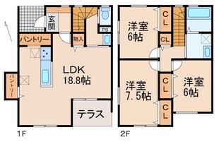 プティヴィルⅡの物件間取画像